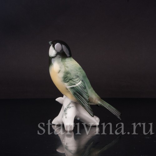 Фигурка птицы из фарфора Большая синица Karl Ens, Германия, сер. 20 в.