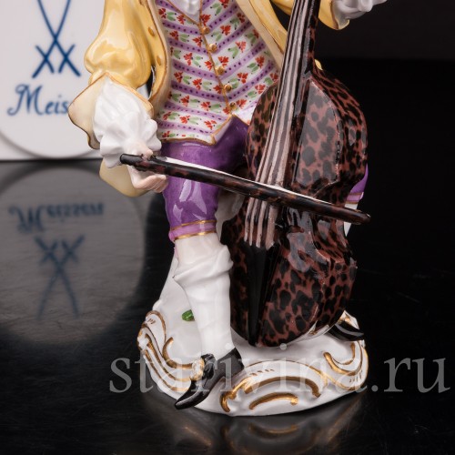 Фарфоровая статуэтка Виолончелист, Meissen, Германия, сер. 19 - нач. 20 вв.