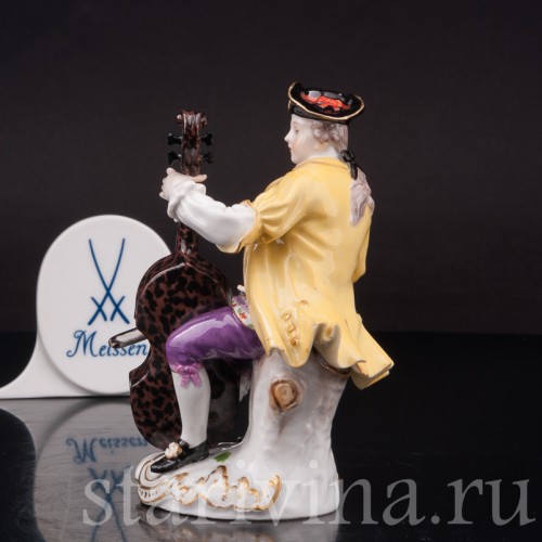 Фарфоровая статуэтка Виолончелист, Meissen, Германия, сер. 19 - нач. 20 вв.