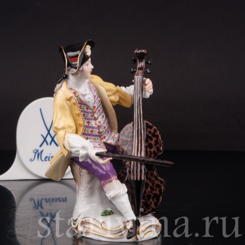 Фарфоровая статуэтка Виолончелист, Meissen, Германия, сер. 19 - нач. 20 вв.