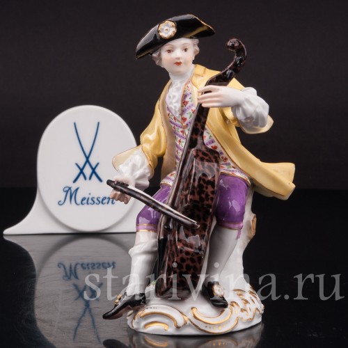Фарфоровая статуэтка Виолончелист, Meissen, Германия, сер. 19 - нач. 20 вв.
