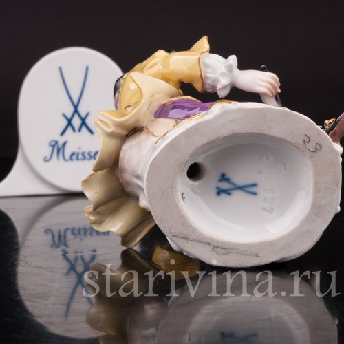 Фарфоровая статуэтка Виолончелист, Meissen, Германия, сер. 19 - нач. 20 вв.