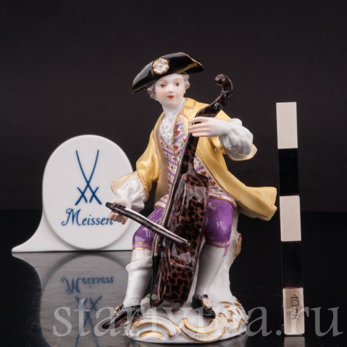 Фарфоровая статуэтка Виолончелист, Meissen, Германия, сер. 19 - нач. 20 вв.