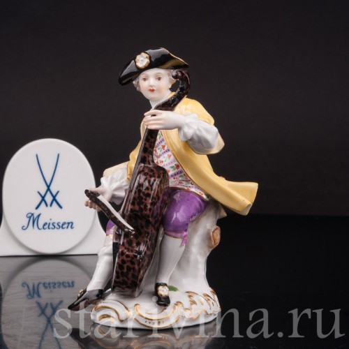 Фарфоровая статуэтка Виолончелист, Meissen, Германия, сер. 19 - нач. 20 вв.