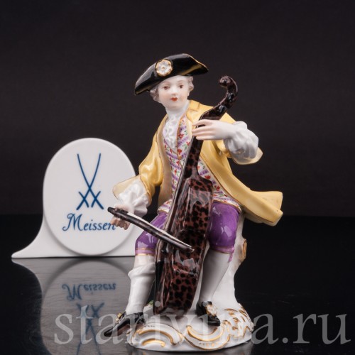 Фарфоровая статуэтка Виолончелист, Meissen, Германия, сер. 19 - нач. 20 вв.
