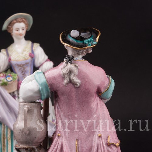Фарфоровые статуэтки Пара садовников, Meissen, Германия, 1930-40 гг.