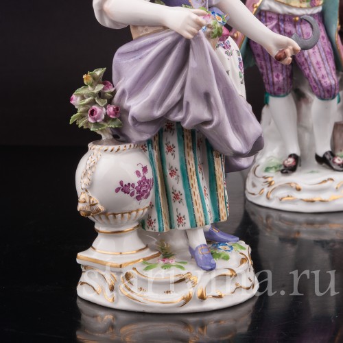 Фарфоровые статуэтки Пара садовников, Meissen, Германия, 1930-40 гг.