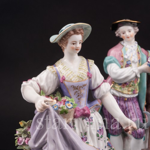 Фарфоровые статуэтки Пара садовников, Meissen, Германия, 1930-40 гг.