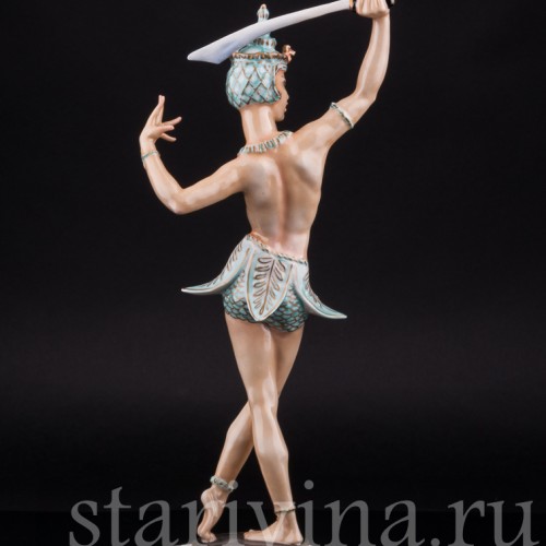 Фарфоровая статуэтка Восточный танцор с мечом, Hutschenreuther, Германия, 1970 гг.