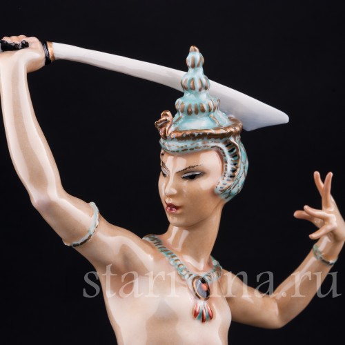 Фарфоровая статуэтка Восточный танцор с мечом, Hutschenreuther, Германия, 1970 гг.