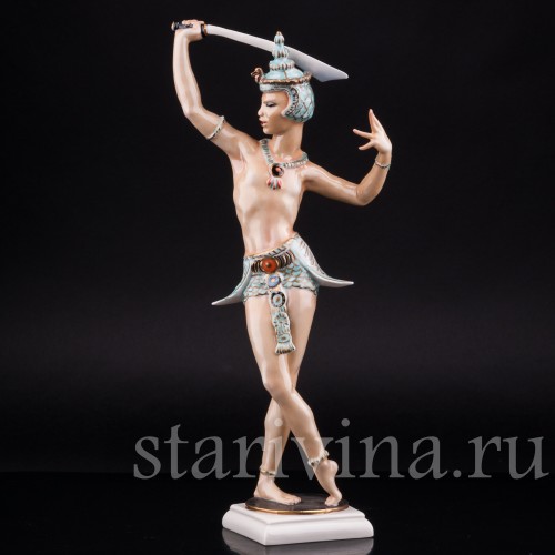 Фарфоровая статуэтка Восточный танцор с мечом, Hutschenreuther, Германия, 1970 гг.