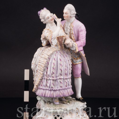 Композиция из фарфора Флиртующая пара, Meissen, Германия, кон. 19 - нач. 20 вв.