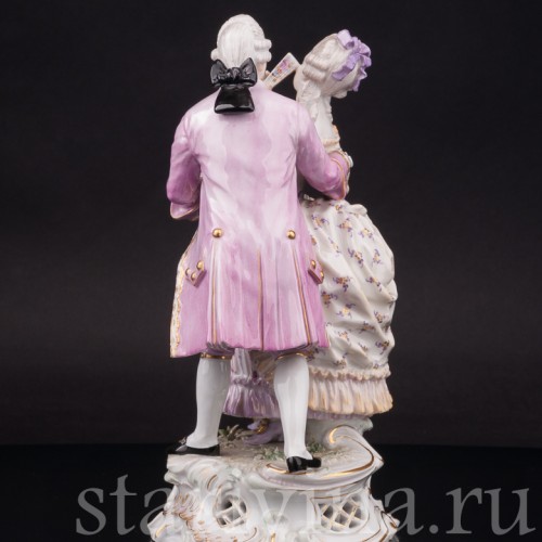 Композиция из фарфора Флиртующая пара, Meissen, Германия, кон. 19 - нач. 20 вв.