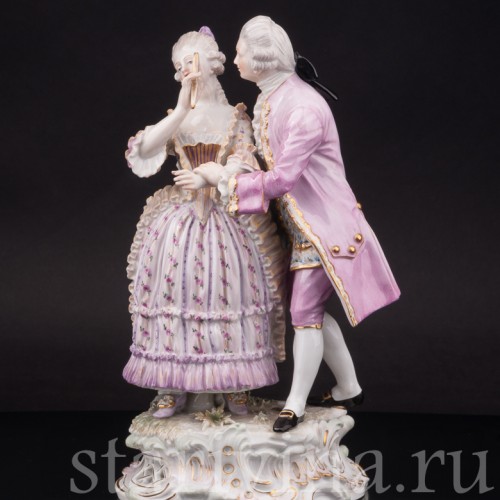 Композиция из фарфора Флиртующая пара, Meissen, Германия, кон. 19 - нач. 20 вв.