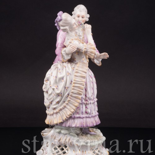 Композиция из фарфора Флиртующая пара, Meissen, Германия, кон. 19 - нач. 20 вв.