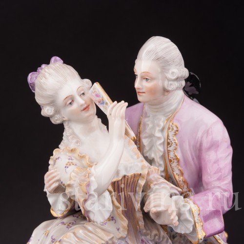 Композиция из фарфора Флиртующая пара, Meissen, Германия, кон. 19 - нач. 20 вв.