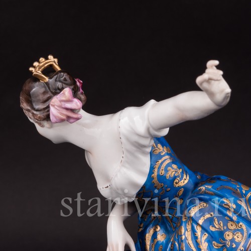 Фарфоровая статуэтка танцовщицы Фанни Эльслер, Volkstedt, Германия, до 1936 г.