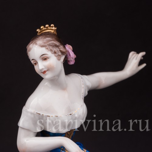 Фарфоровая статуэтка танцовщицы Фанни Эльслер, Volkstedt, Германия, до 1936 г.