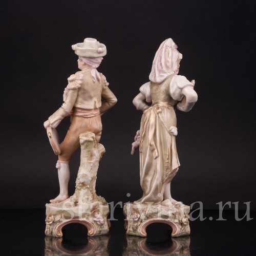 Фарфоровые статуэтки Пара в испанских костюмах, Royal Dux, Чехия, нач. 20. в.