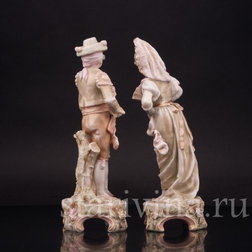 Фарфоровые статуэтки Пара в испанских костюмах, Royal Dux, Чехия, нач. 20. в.