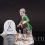 Фарфоровая статуэтка Мальчик, кормящий гусей, Meissen, Германия, сер. 19 - нач. 20 вв.