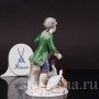 Фарфоровая статуэтка Мальчик, кормящий гусей, Meissen, Германия, сер. 19 - нач. 20 вв.