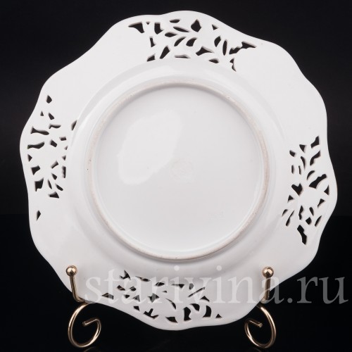 Декоративная тарелка из фарфора Тетерев и тетёрка, Carl Thieme, Германия, нач. 20 в.