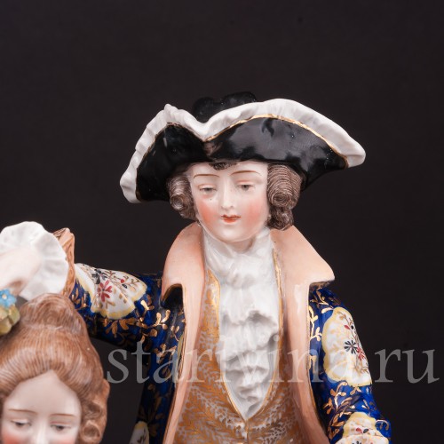 Фарфоровая композиция Сценка под яблоней, Sitzendorf, Германия, кон. 19 - нач. 20 в.