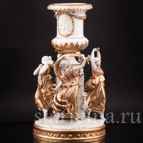 Фарфоровая композиция Танцующие нимфы, Volkstedt, Германия, кон. 19 - нач. 20 вв.