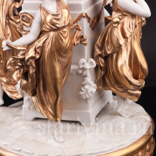 Фарфоровая композиция Танцующие нимфы, Volkstedt, Германия, кон. 19 - нач. 20 вв.