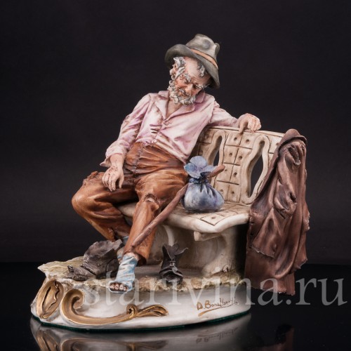 Бисквитная композиция Дремлющий путник, Capodimonte, Италия, сер. 20 в.
