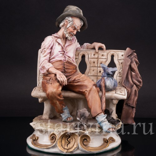 Бисквитная композиция Дремлющий путник, Capodimonte, Италия, сер. 20 в.
