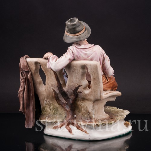 Бисквитная композиция Дремлющий путник, Capodimonte, Италия, сер. 20 в.