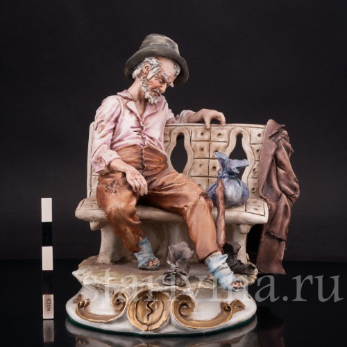 Бисквитная композиция Дремлющий путник, Capodimonte, Италия, сер. 20 в.