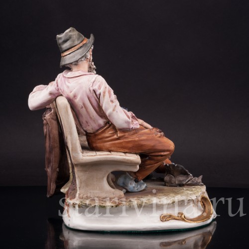 Бисквитная композиция Дремлющий путник, Capodimonte, Италия, сер. 20 в.