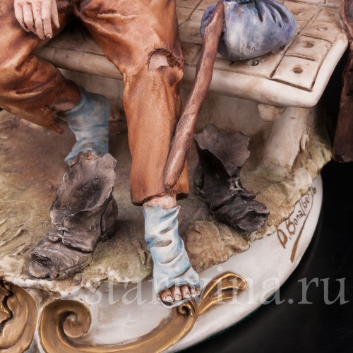 Бисквитная композиция Дремлющий путник, Capodimonte, Италия, сер. 20 в.