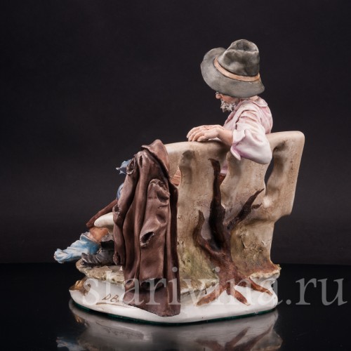 Бисквитная композиция Дремлющий путник, Capodimonte, Италия, сер. 20 в.