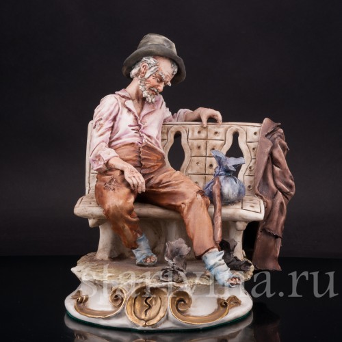 Бисквитная композиция Дремлющий путник, Capodimonte, Италия, сер. 20 в.