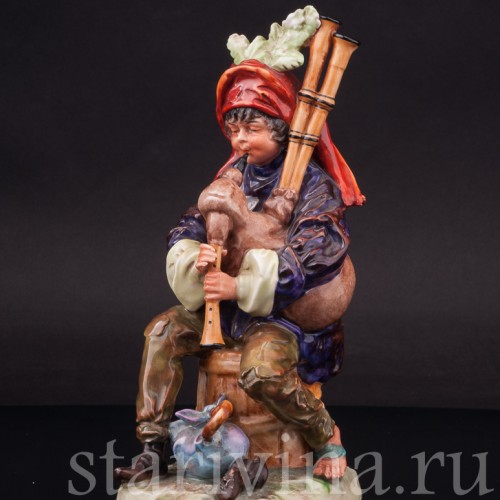 Фарфоровая статуэтка Странствующий музыкант с волынкой, Ernst Bohne Sohne, Германия, нач. 20 в..