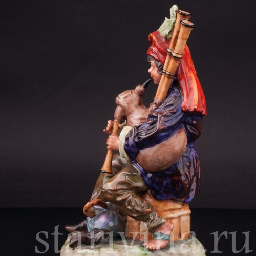 Фарфоровая статуэтка Странствующий музыкант с волынкой, Ernst Bohne Sohne, Германия, нач. 20 в..