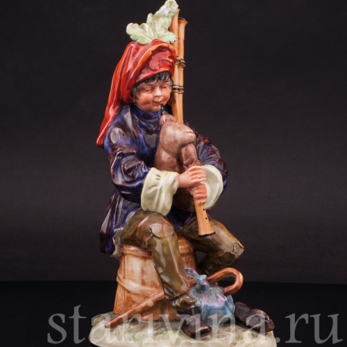 Фарфоровая статуэтка Странствующий музыкант с волынкой, Ernst Bohne Sohne, Германия, нач. 20 в..