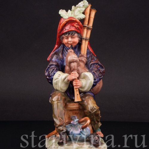 Фарфоровая статуэтка Странствующий музыкант с волынкой, Ernst Bohne Sohne, Германия, нач. 20 в..