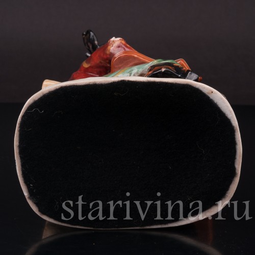 Статуэтка из фарфора Странствующий музыкант с цимбалами, Ernst Bohne Sohne, Германия, нач. 20 в.