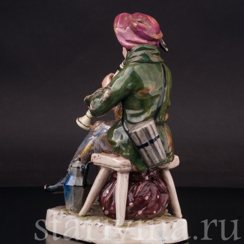 Фарфоровая статуэтка Странствующий музыкант с флейтой, Ernst Bohne Sohne, Германия, нач. 20 в.