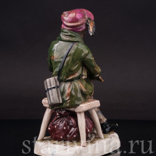 Фарфоровая статуэтка Странствующий музыкант с флейтой, Ernst Bohne Sohne, Германия, нач. 20 в.