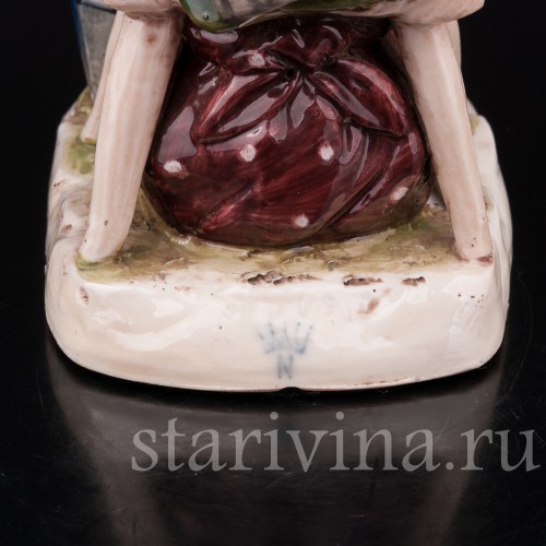 Фарфоровая статуэтка Странствующий музыкант с флейтой, Ernst Bohne Sohne, Германия, нач. 20 в.