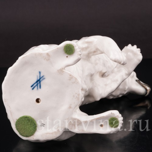 Фарфоровая статуэтка Белый медведь, Sitzendorf, Германия, 1880-1906 гг.