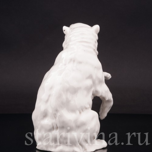 Фарфоровая статуэтка Белый медведь, Sitzendorf, Германия, 1880-1906 гг.