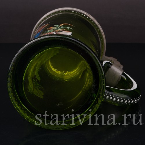 Старинная пивная кружка Любишь гулять, люби и платить, 1/2 л, Германия, 1895 г.