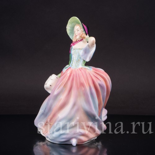Фигурка девушки из фарфора Весенний ветерок Royal Doulton, Великобритания, 1939-76 гг.